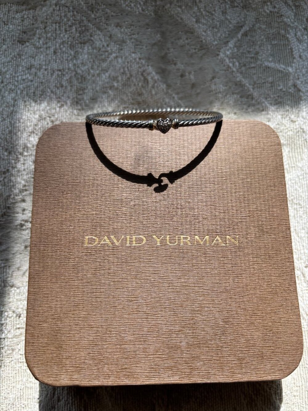 David Yurman Classic Cable Heart Station Bracelet